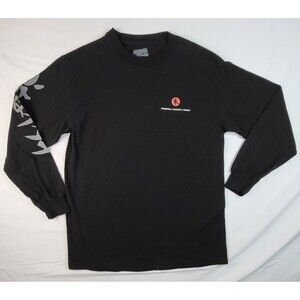 Naruto X Primitive Shippuden Graphic T-Shirt Long Sleeve Mens Size Medium Black